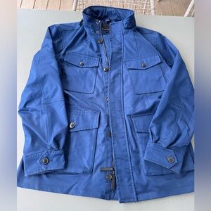 Banana Republic Blue Jacket with Snap Closures & Zipper
